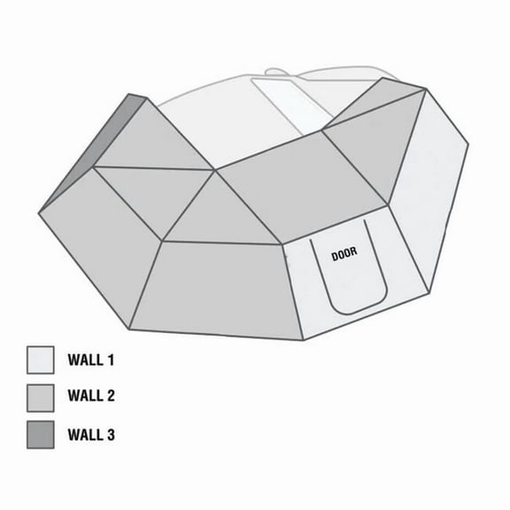 Overland VCL 18149909 Nomadic Awning 270 Awning & Side Wall 3 Mounting Brackets