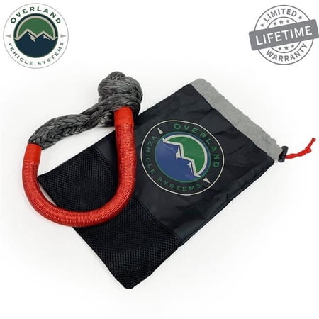 Overland VCL 19149903 23 in. 44500 lbs Soft Recovery Shackle, Red