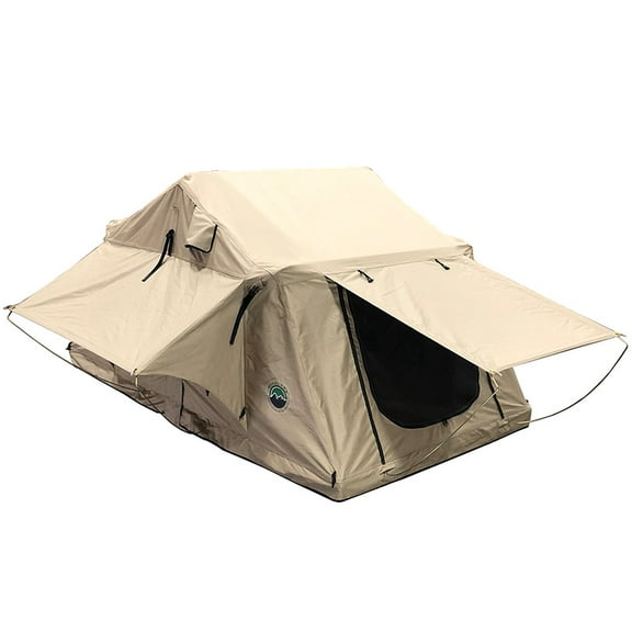 Overland Vehicle Systems 18119933 Vehicle Rooftop Polyester Cotton Canvas Tent Sleeps 3 Adults