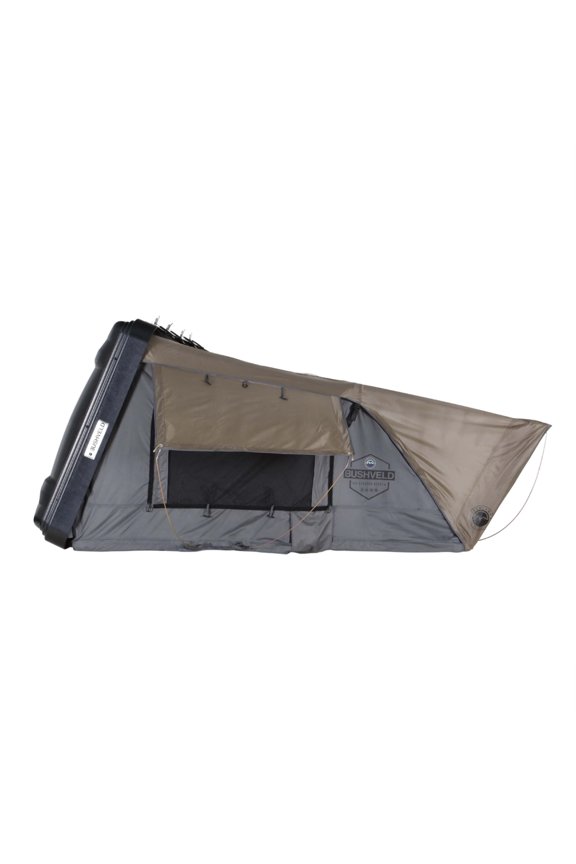 HD Bushveld 4 - Cantilever Hard Shell Roof Top Tent4 Person, Grey Body & Green Rainfly