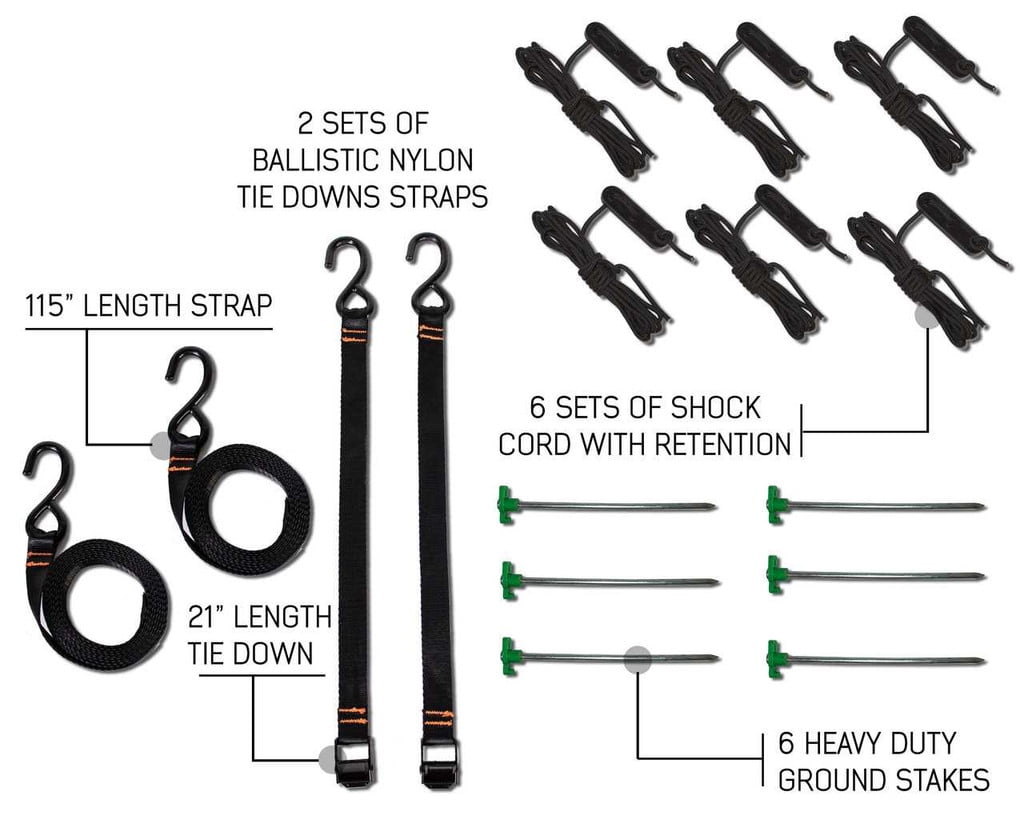 Nomadic 270 LT Black Aluminum Awning Brackets