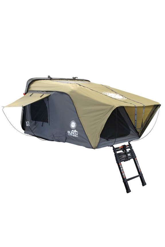 HD Bundu 2 - Hard Shell Roof Top Tent, 2 Person, Grey Body & Black Rainfly