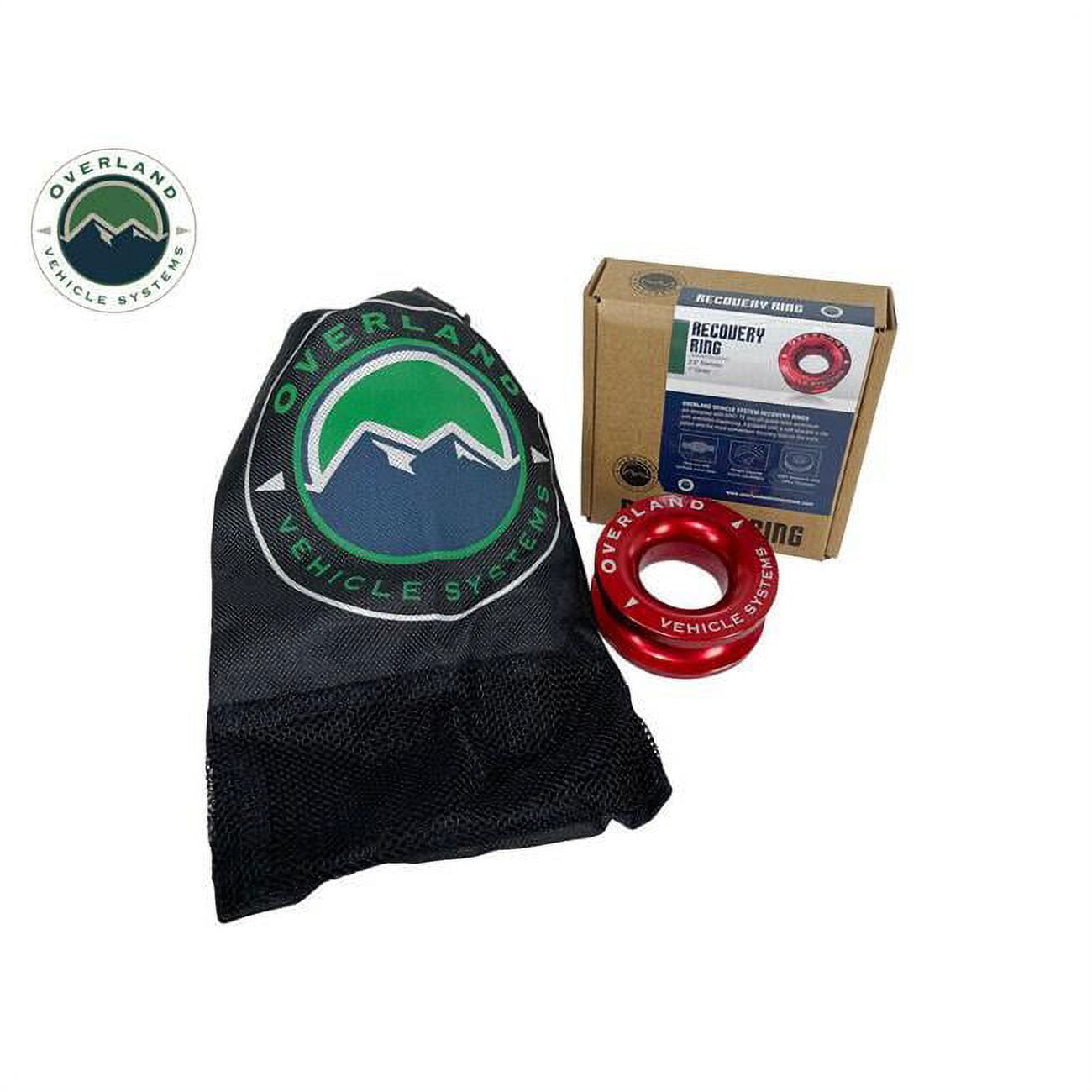 Overland Vehicle Systems 19240005: Recovery Ring 2.5 10,000 lb, Red with Storage Bag