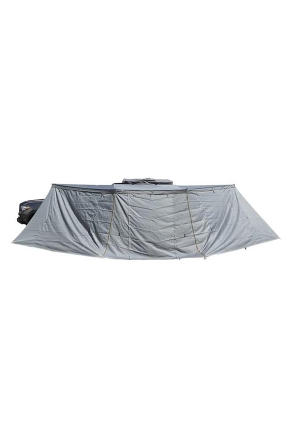Nomadic Awning 180 - Dark Gray Cover With Black Transit Cover & Brackets