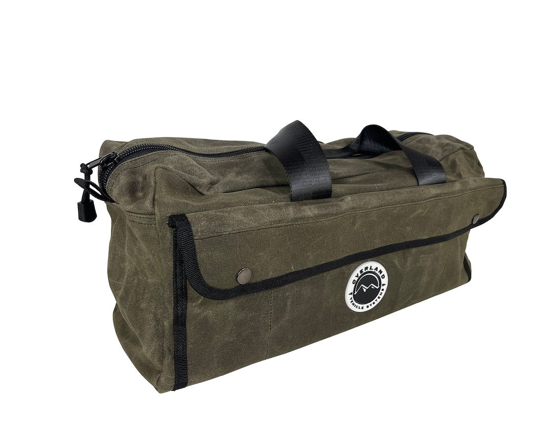 Overland Vehicle Systems Small Duffle Bag with Handle and Straps - #16 Waxed Canvas
