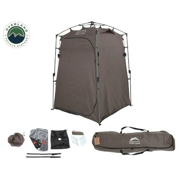 Overland Vehicle Systems Wild Land Camping Gear Changing Room, Shower, Grey, 5 x