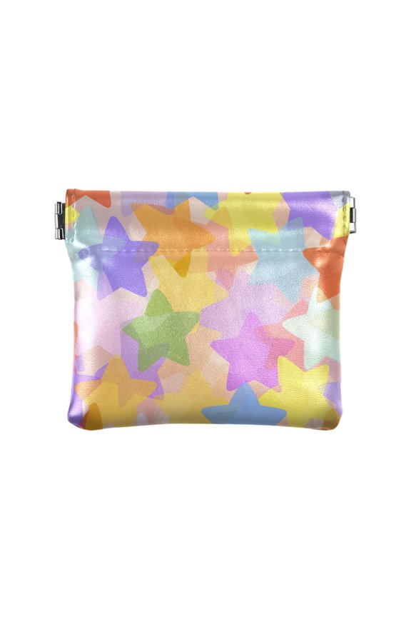 Overlap Cute Stars Women's Coin Purses Change Pouches Wallets Makeup Bags Portable Jewelry Bags Cosmetic Accessories
