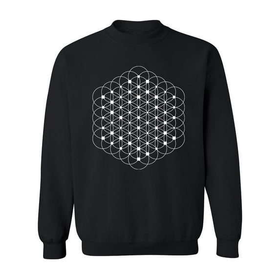 Overlapping Circles Grid Sweatshirt Men -Image by Shutterstock, Male 3X-Large