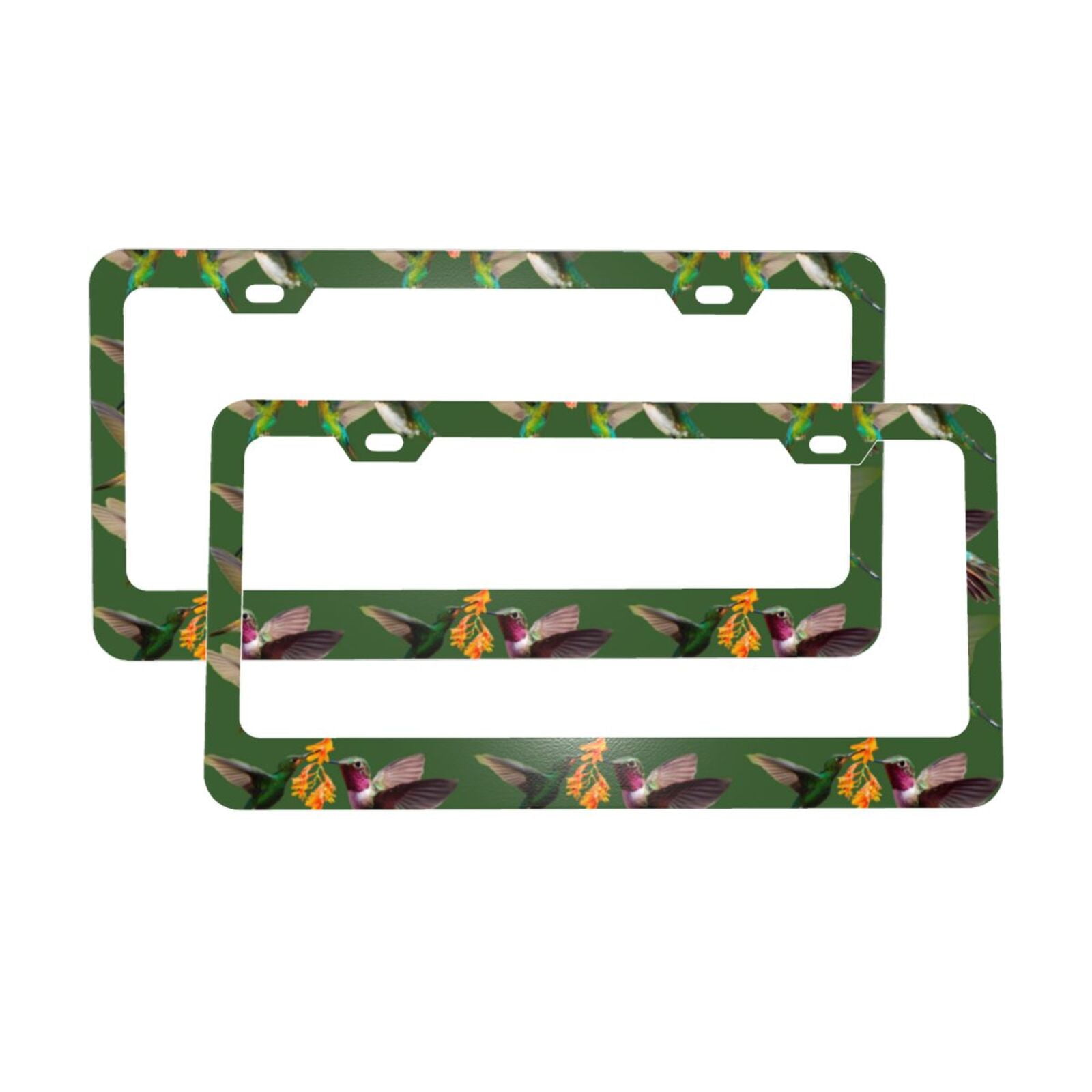 Overlapping Hummingbirds (4) License Plate Frames 2 Pack Universal