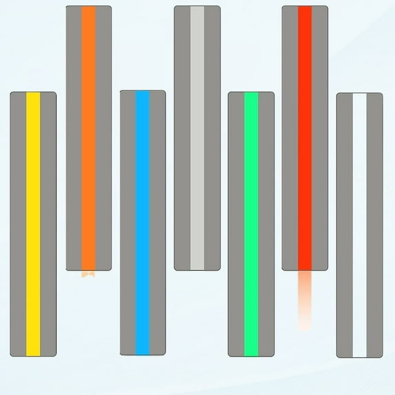 Overlay 8 Pack Dyslexia Guided Reading Strips, Irlens Syndrome Colored Reading Overlays, and ADHD Highlighter Strips
