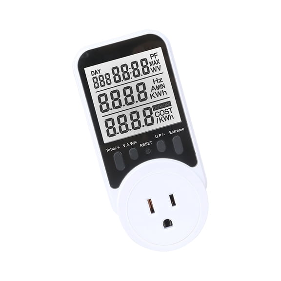 Overloads Protected Power Consumption Meter Plugs-in Sockets With Parameters Mode For Home Use