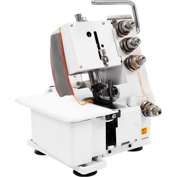 Overlock Machine,Four-thread Overlocking Machine,100W Electric Sewing Machine,1200 Stitches/Min,for Both Domestic and Industrial Use