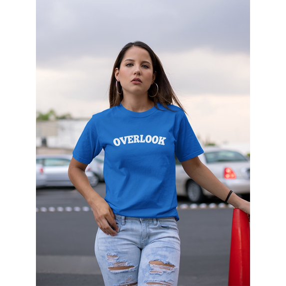 Overlook Graphic Women Royal Blue T-Shirt, Female Medium