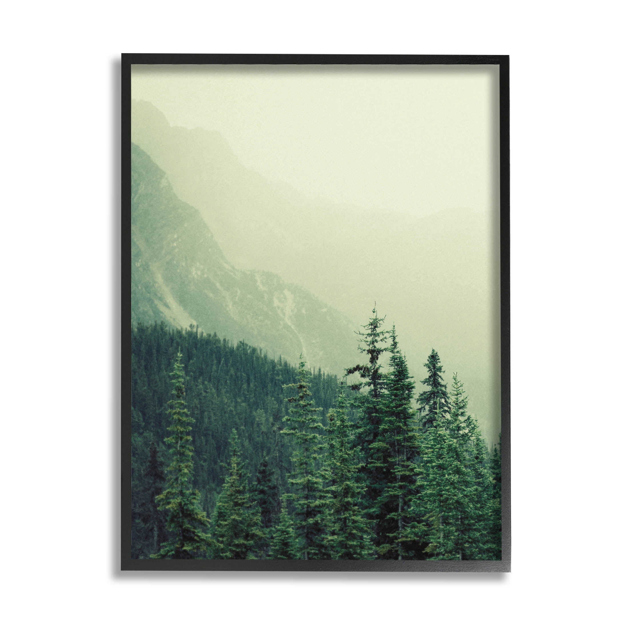 Overlooking Mountains Nature Landscape Photograph Black Framed Art Print Wall Art