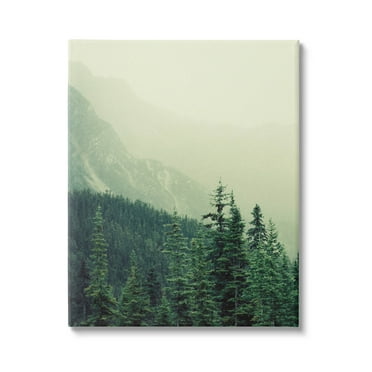 Overlooking Mountains Nature Landscape Photograph Gallery Wrapped Canvas Print Wall Art
