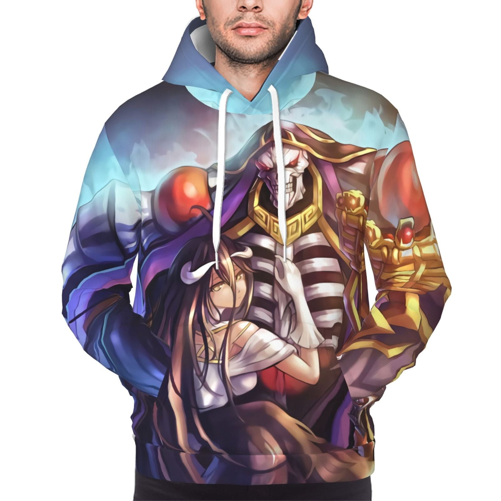 Overlord Ainz Ooal Gown Mens Hoodie Fleece Hoodie Anime Oversize