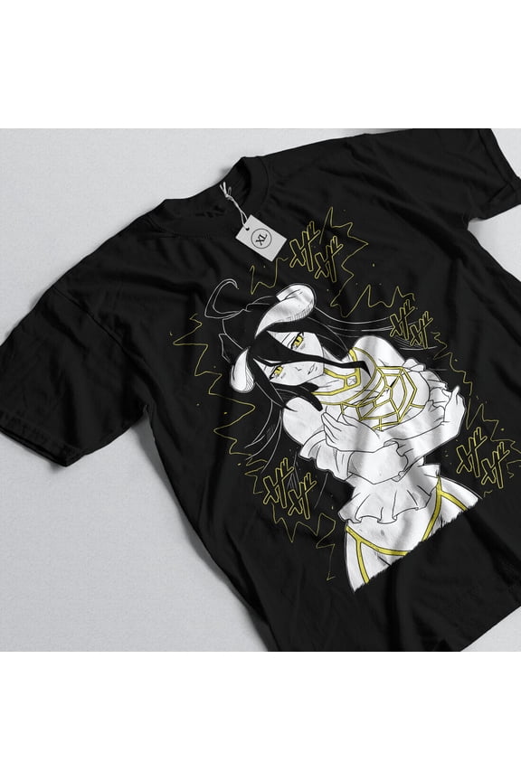 Overlord Ainz T-shirt Ooal Gown Albedo Skull Demon Girl Succubuss Shirt All Size