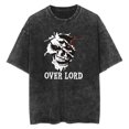 thumbnail image 1 of Overlord Anime Merch Albedo Washed T-shirt Unisex Fashion Round Neck Casual Top Loose Short Sleeve Tee, 1 of 2