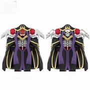 Overlord Custom Action Figure with Red Mask Black Cloak Gold Trim Purple High-Quality Plastic Gown Plastic Collectible