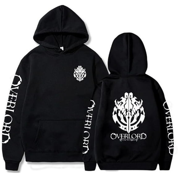 Overlord Merch Albedo Hoodie Unisex Casual Reversible Print Long Sleeve Sweatshirt Fashion Pullover
