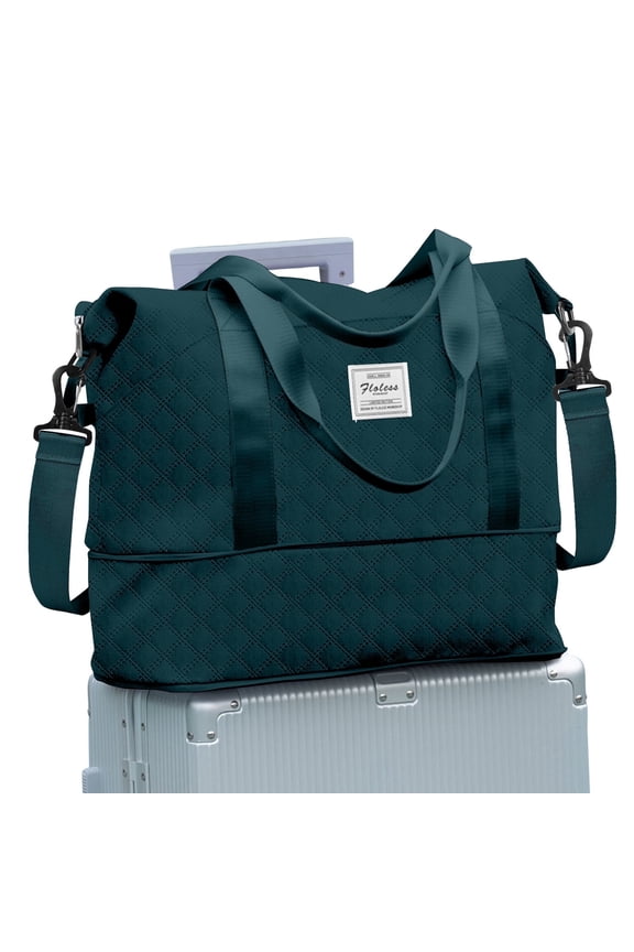 Overnight Bags for Women with Toiletry Bag, Carry on Weekender Travel Bag, Travel Duffel Bag Cabin Bag, Waterproof Sport Gym Tote Bag with Wet Pocket for Men, Hospital Bag Maternity Peacock Blue