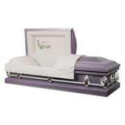 Overnight Caskets Heavenly Mother Pink Steel 79 x 23.5 Funeral Casket, Rectangular