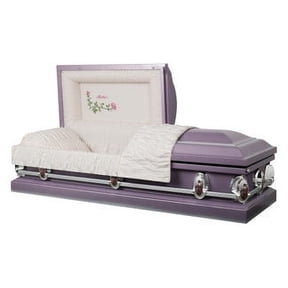 Overnight Caskets Heavenly Mother Pink Steel 79 x 23.5 Funeral Casket, Rectangular