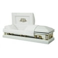 thumbnail image 1 of Overnight Caskets White Cross Metal Funeral Casket White with White Velvet Interior - Premium 18 Gauge Steel, 1 of 3