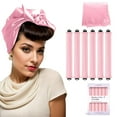 thumbnail image 1 of Overnight Hair Curlers Heatless Curls - 6 Pcs No Heat Blowout Curling Rods to Sleep In with Satin Hair Scarf, 1 of 11