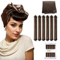 thumbnail image 1 of Overnight Hair Curlers Heatless Curls - 6 Pcs No Heat Blowout Curling Rods to Sleep In with Satin Hair Scarf, 1 of 11