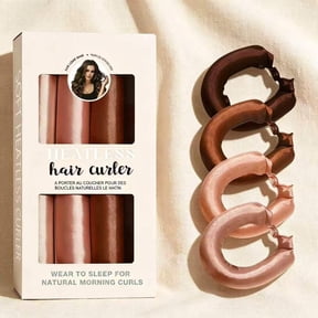 Overnight Heatless Curling Rods – Flexi Rods | Soft Hair Curlers for Women, Set of 4