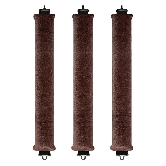 Overnight Heatless Hair Curler Blowout Rods Jumbo, Heatless Curls Satin Jumbo Flexi Rods to Sleep in,Soft Heatless Rod for All Hair Types (Brown, Pack of 3)