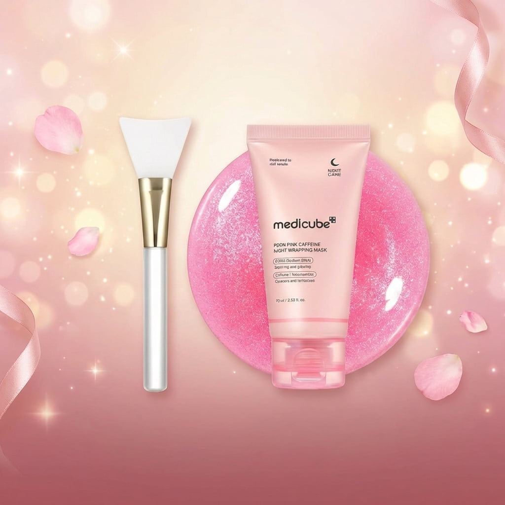 Overnight Hydrating Face Mask with Silicone Applicator Brush – Skincare Set for Smooth, Refreshed Looking Skin (75ml)