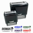 thumbnail image 1 of Overnight Mail Service Expedited Running Person Self-Inking Rubber Stamp Ink Stamper for Business Office - Pink Ink - Small 1-1/2 Inch, 1 of 7