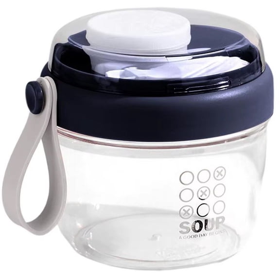 Overnight Oatmeal Cup with Airtight Lid Yogurt Cup Mason Jar Food Storage Containers Portable Salad Breakfast Jar 650ml