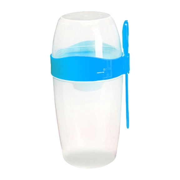 Overnight Oats Containers with Lids and Spoons,Large Dual-Layer Plastic Yogurt Parfait Cups Salad Pod Mason Jar Reusable for Oatmeal Cereal Nut Fruit with Holder for Snack Meal Prep