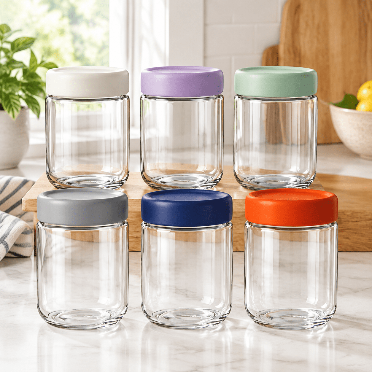 Overnight Oats Containers with Lids 16oz Glass Jar - Walmart.com