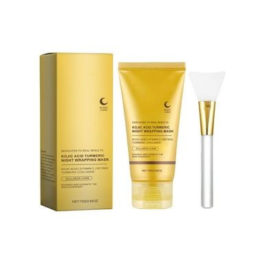 Overnight Turmeric & Collagen Wrapping Mask - Glass Skin Revival with 24H Hydration | Clinically Proven to Boost Elasticity +33% Radiance 2.65 fl. oz.
