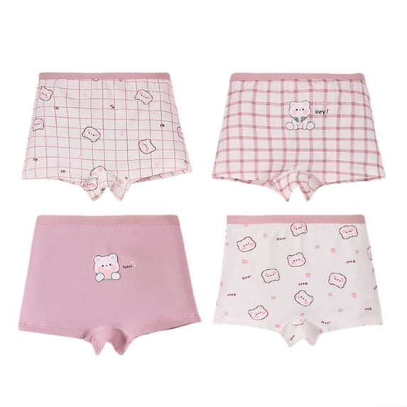 Overnight Underwear Kids , Kids Underwear 4PC Kids Baby Girl Cartoon Shorts Underwear Clothes Soft Panties Set 4PCS