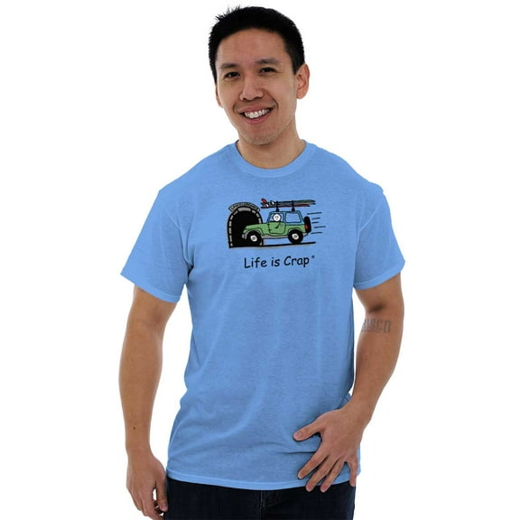 Overpass Surfing Car Tunnel Novelty Men's Graphic T Shirt Tees Brisco Brands L