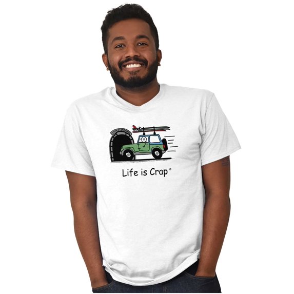 Overpass Surfing Car Tunnel Novelty Men's Graphic T Shirt Tees Brisco Brands X