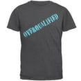 thumbnail image 1 of Overqualified and Single Grunge Stamp Funny Sarcastic Meme Mens T Shirt Dark Heather LG, 1 of 1
