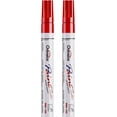 thumbnail image 1 of Overseas Paint Marker Permanent Markers - Oil Based, Mediuml Point, Red, 2 Count, 1 of 7