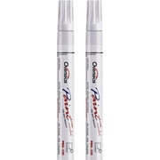 Overseas Paint Marker Permanent Markers - Oil Based, Mediuml Point, White, 2 Count