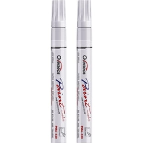 Overseas Paint Marker Permanent Markers - Oil Based, Mediuml Point, White, 2 Count