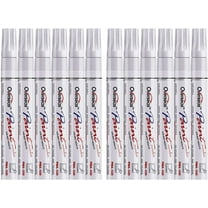 Overseas White Permanent Paint Markers Pens, 12 Pack Waterproof Oil-Based Paint Pen Set Quick Dry and Permanent, Markers for Rock, Stone, Ceramic, Wood, Fabric, Plastic, Canvas, Glass, Mugs, Tires