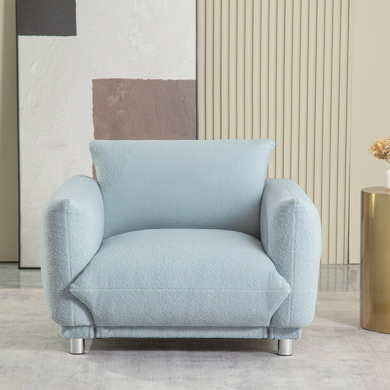 Oversize Accent Chairs for Living Room,Lambswool Upholstered