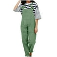 thumbnail image 1 of Oversize Adjustable Suspender Jumpsuits for Women Baggy Pockets Straight Leg Casual Loose Overalls Trendy Rompers Green,M, 1 of 7