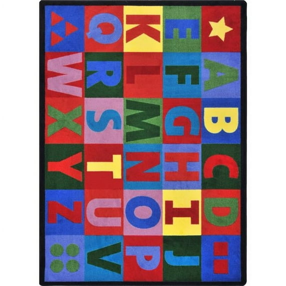 Oversize Alphabet Kid Essentials Rectangle Rug - Multicolor