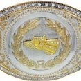 thumbnail image 1 of Oversize BIG HECHO EN MEXICO EAGLE HEAD Belt Buckle Silver GOLD 5x3 Inches - New with box/tags, 1 of 1